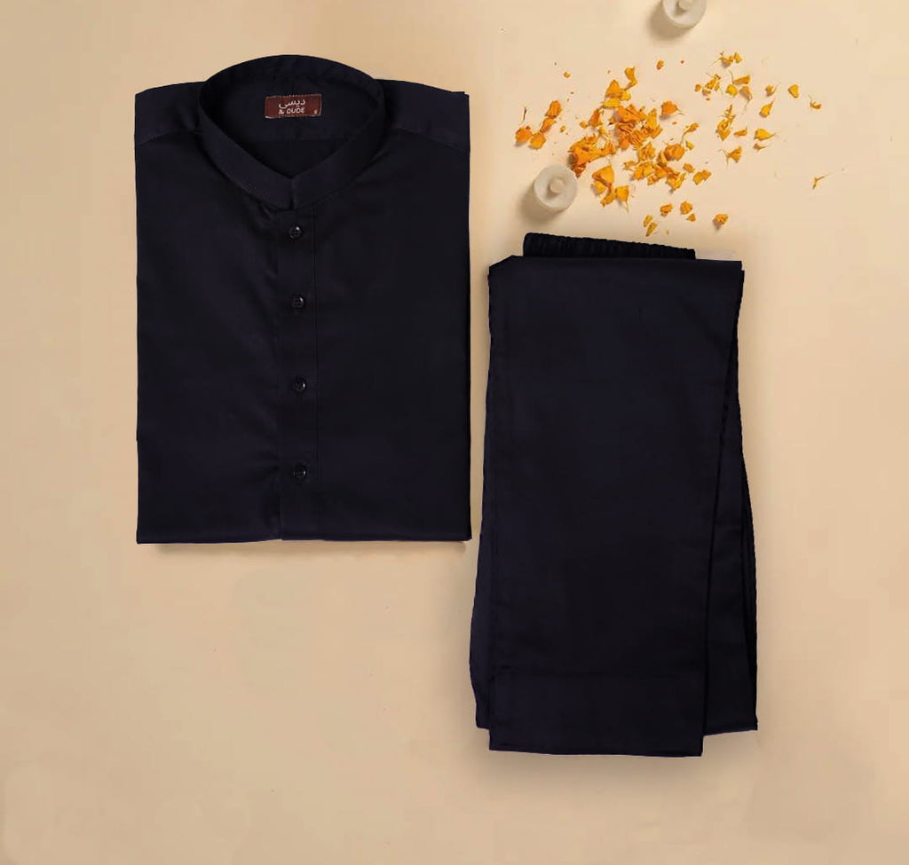 Black Cotton Kurta Pajama Set – Buy Online Pakistan | DesiandDude